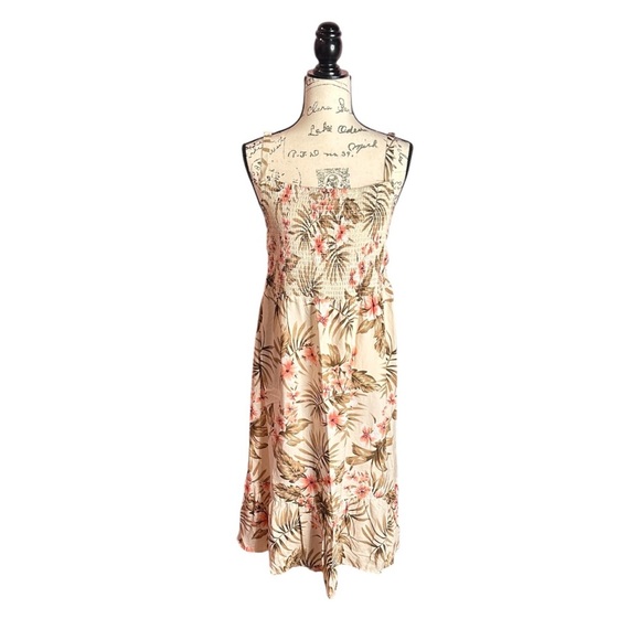 Floral Women’s Dress in Cream and Brown Size Large NWT - Picture 3 of 5
